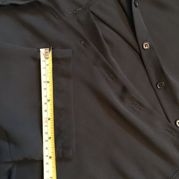 Aqua Size XS Black Belted Shirt Dress | Above Knee Short Sleeve WITH POCKETS!!! - Picture 8 of 12